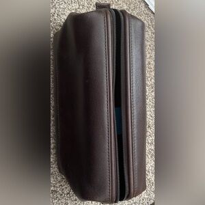 Fossil toiletry/shave leather bag